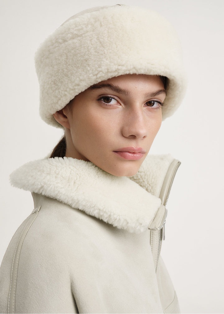 Shearling winter hat macadamia - 3
