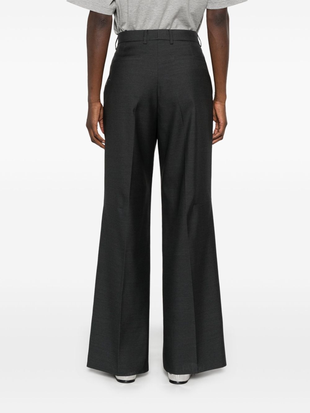 logo-embroidered straight-leg trousers - 4