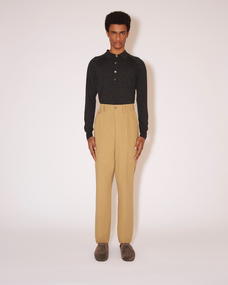 Nanushka PLATO - Merino wool polo shirt - Gray outlook
