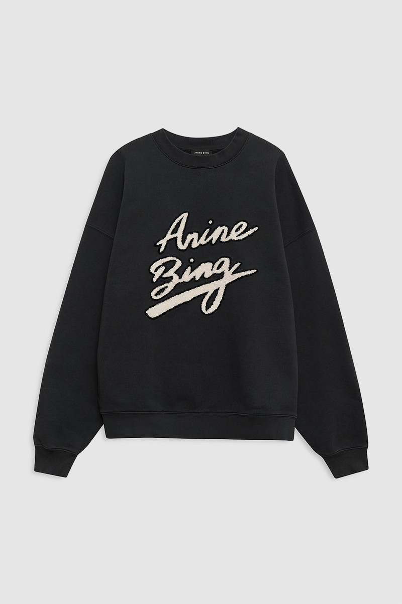 Miles Sweatshirt Chenille Signature - Black 1