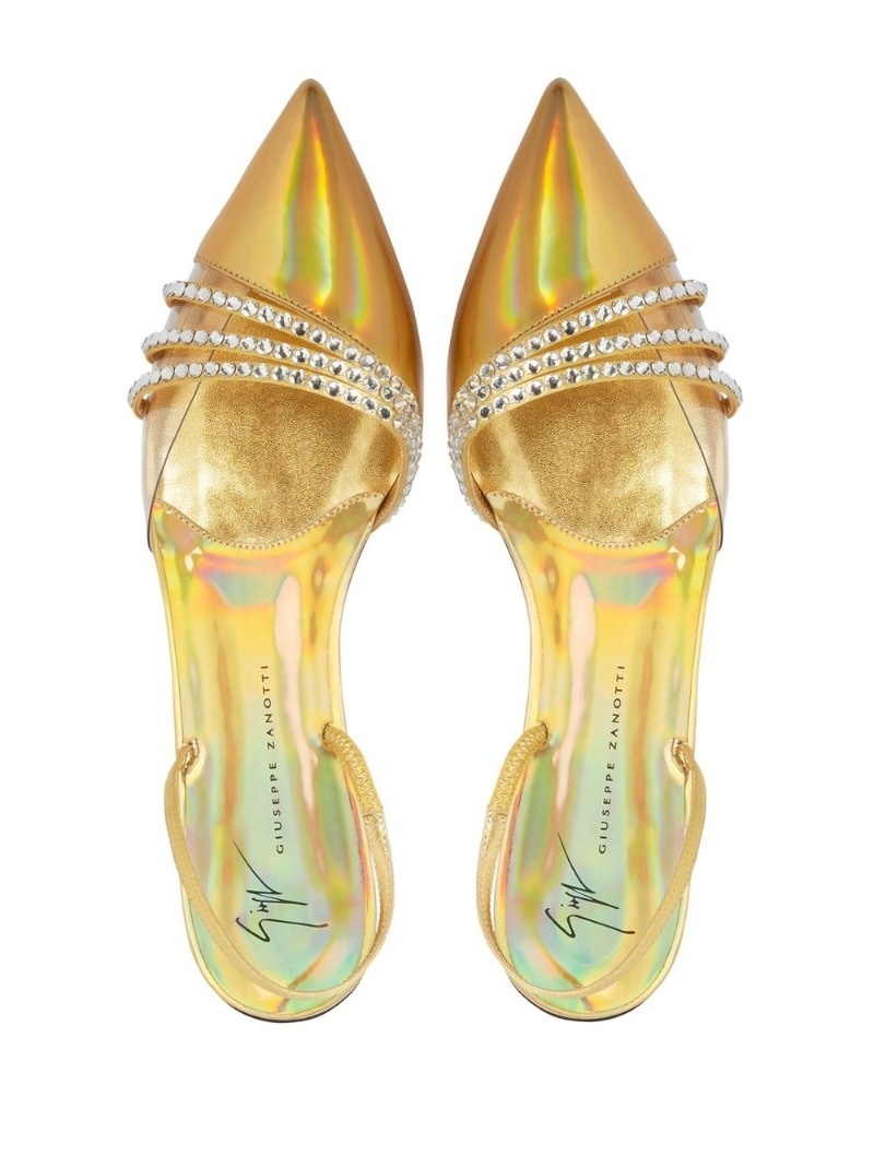 Claralie rhinestone-embellished slingback pumps - 4