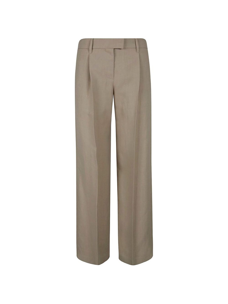 pleated-front trousers 1