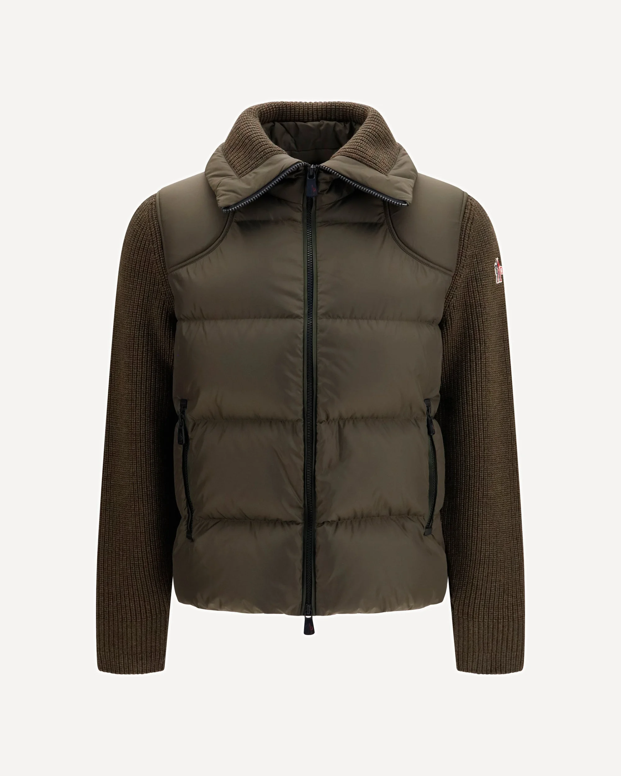 Padded wool Cardigan with zip - 1