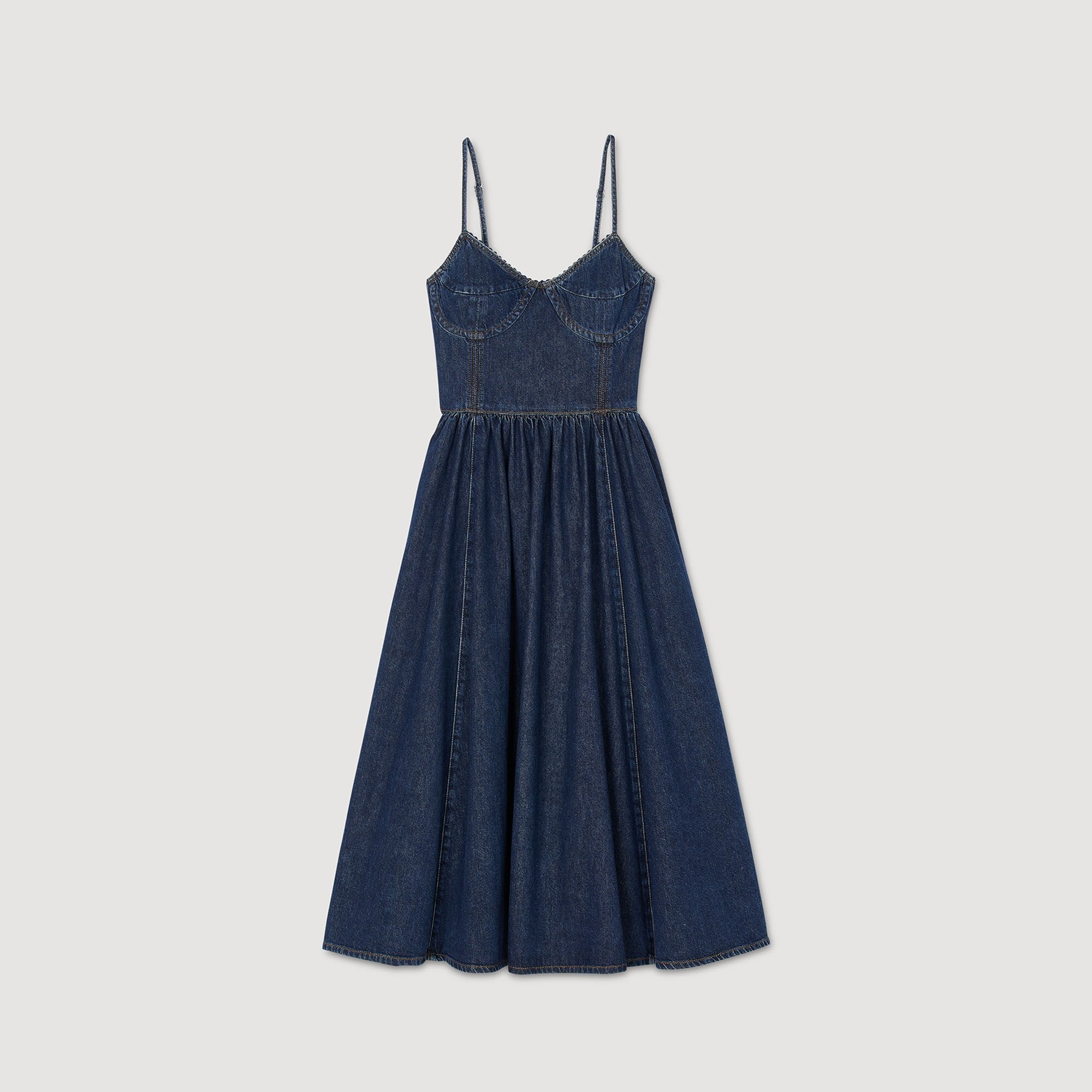 MIDI DENIM DRESS - 6