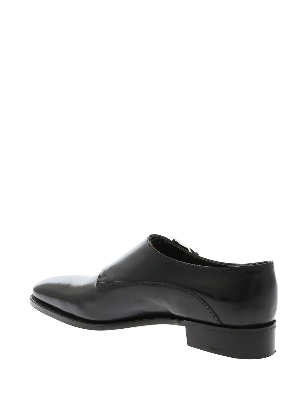 double-buckle leather derby shoes - 5