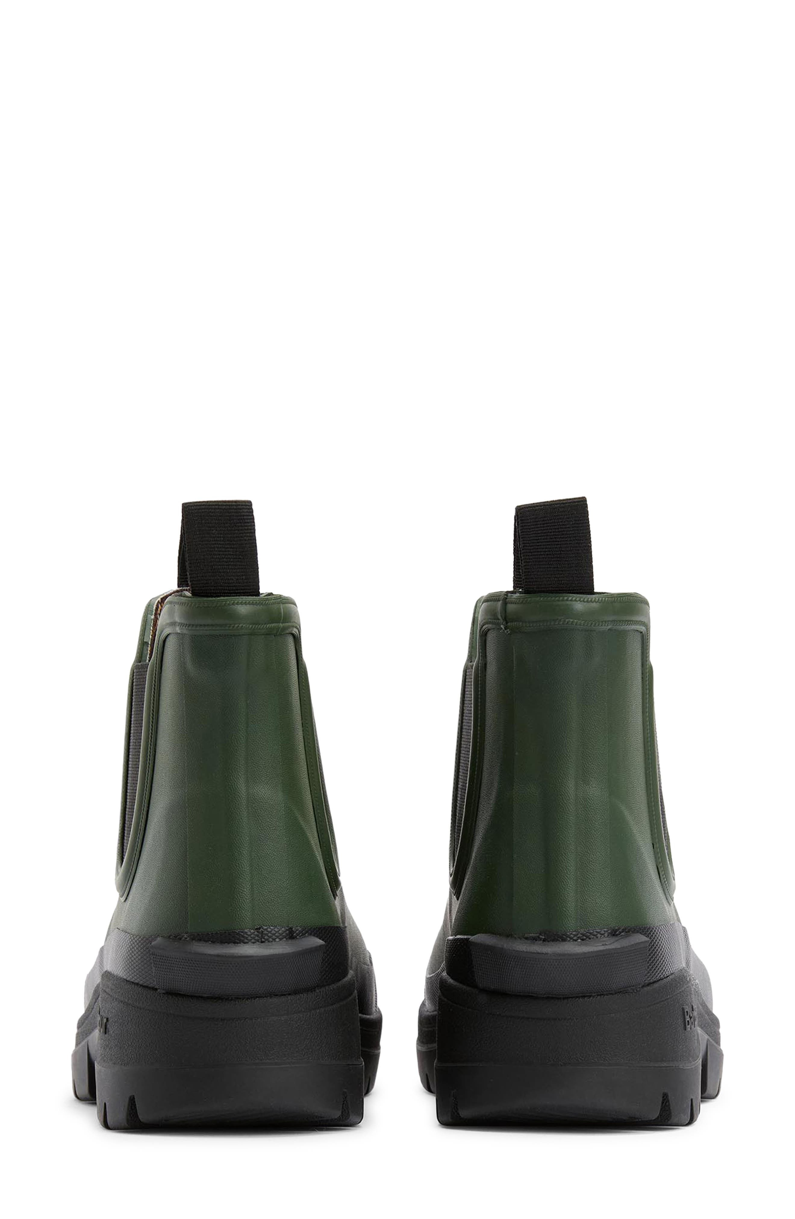 Barbour Nimbus Waterproof Chelsea Rain Boot in Olive/Black at Nordstrom - 5