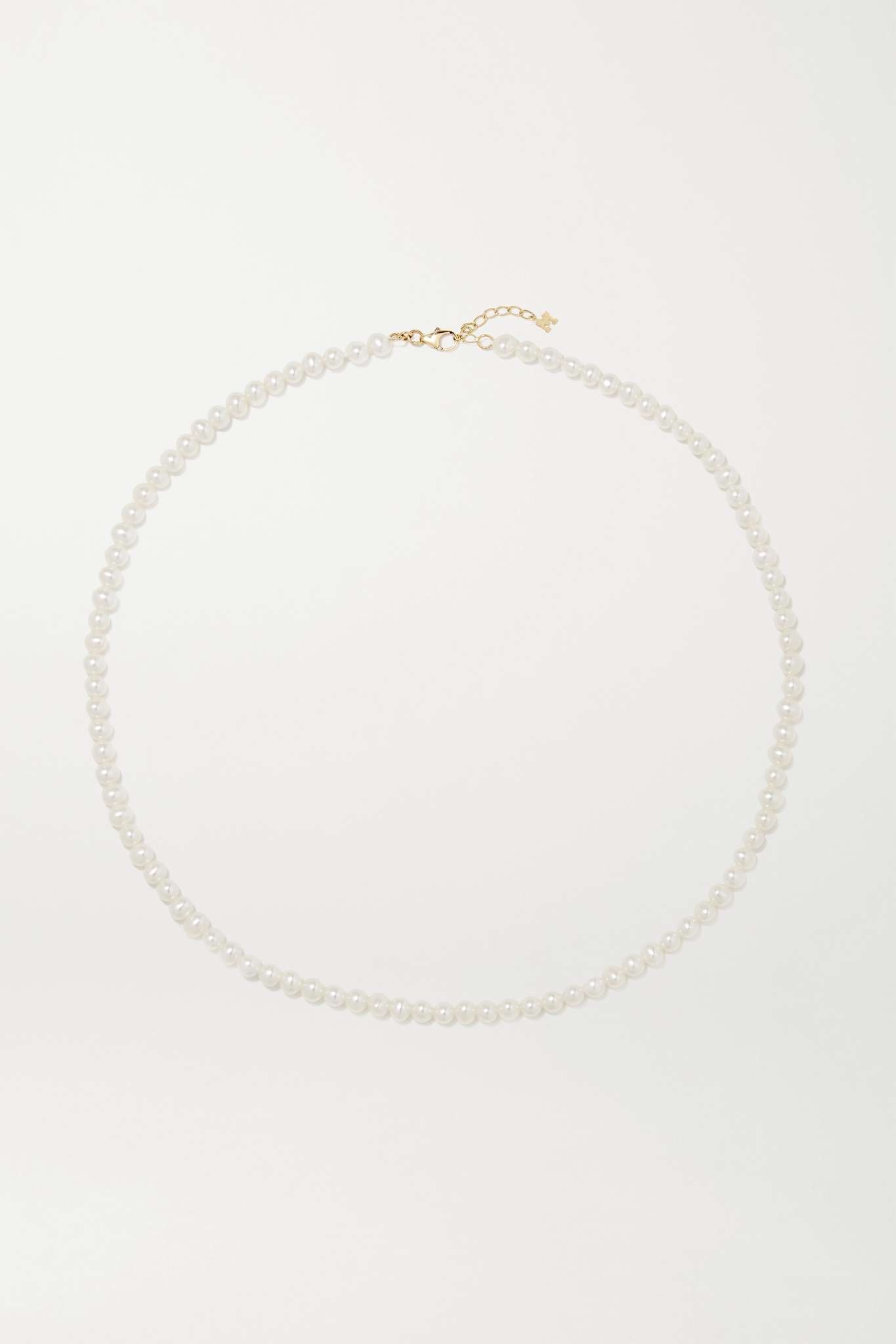 14-karat gold pearl choker - 1