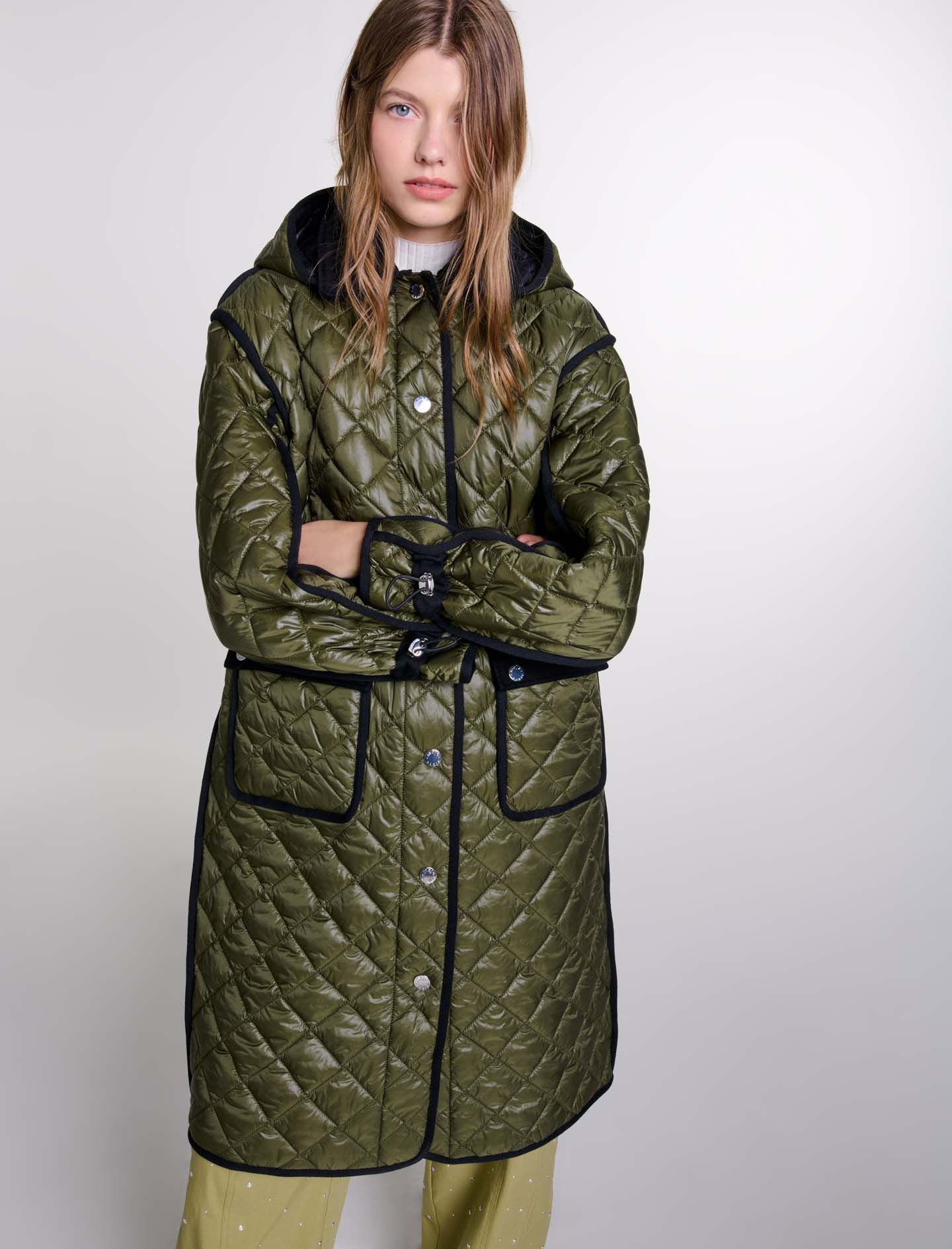 Contrast quilted puffer jacket - 5