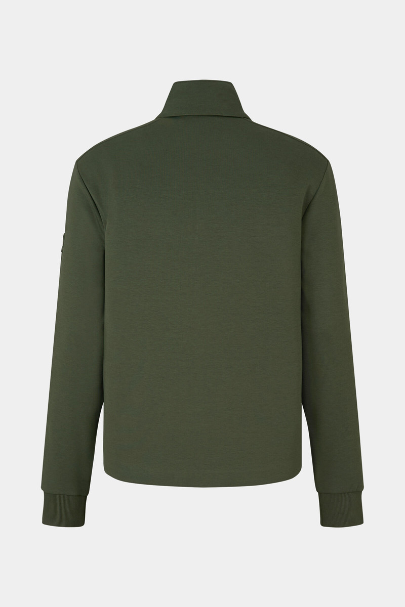 Baker Down sweatshirt jacket in Olive green 10