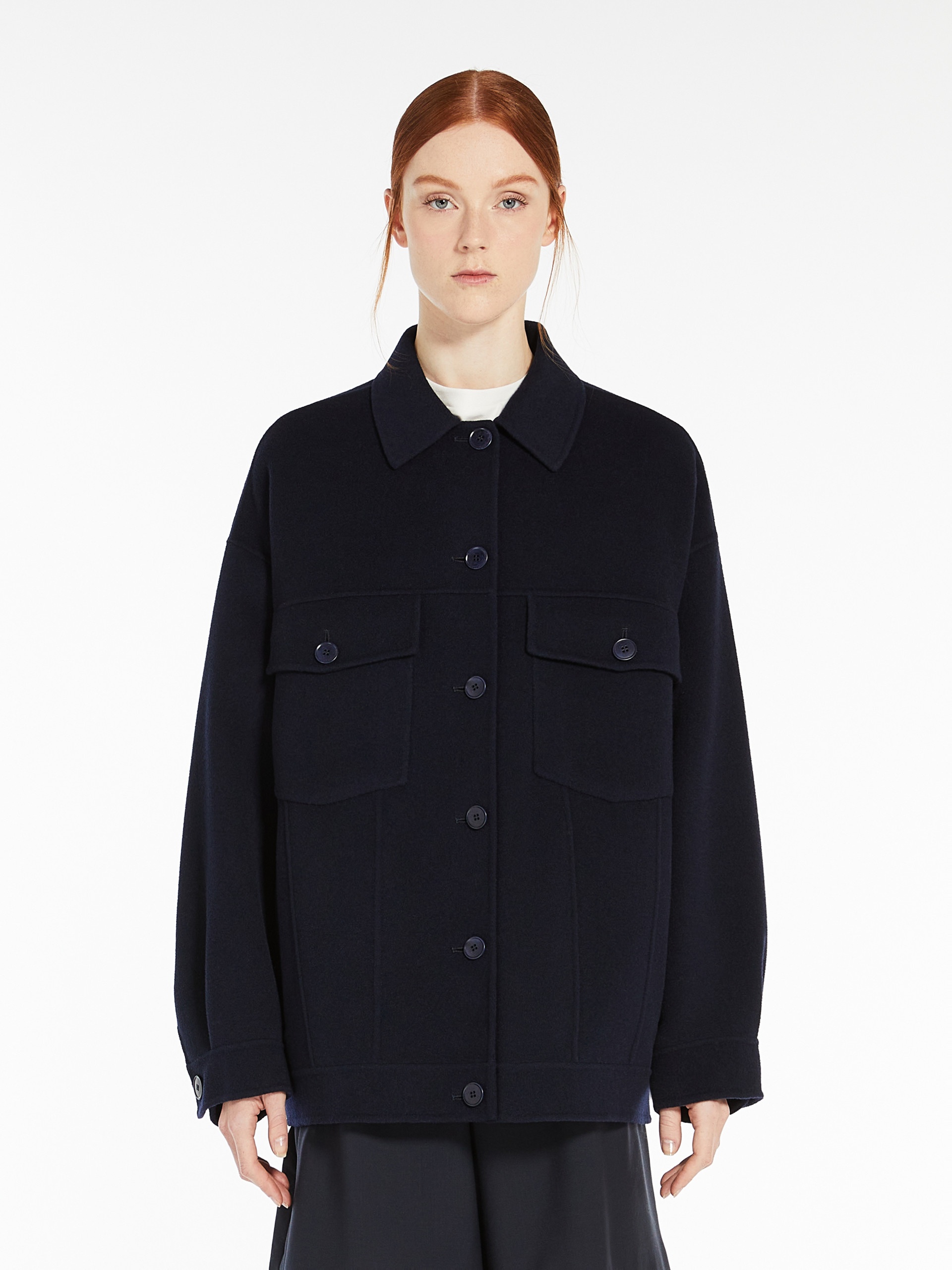 MIDA Oversized double-faced wool-blend coat - 3
