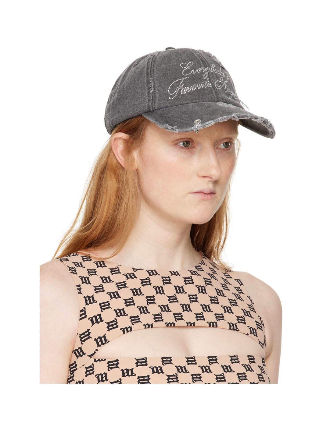 Black Angel Denim Cap - 2