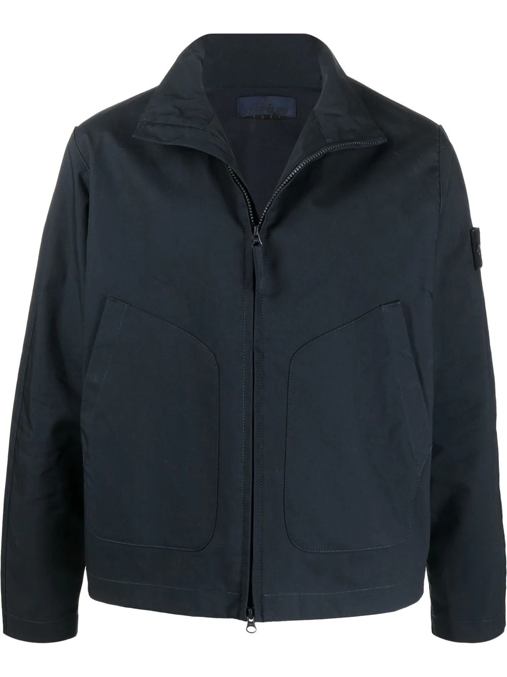 Compass-patch funnel-neck jacket - 1