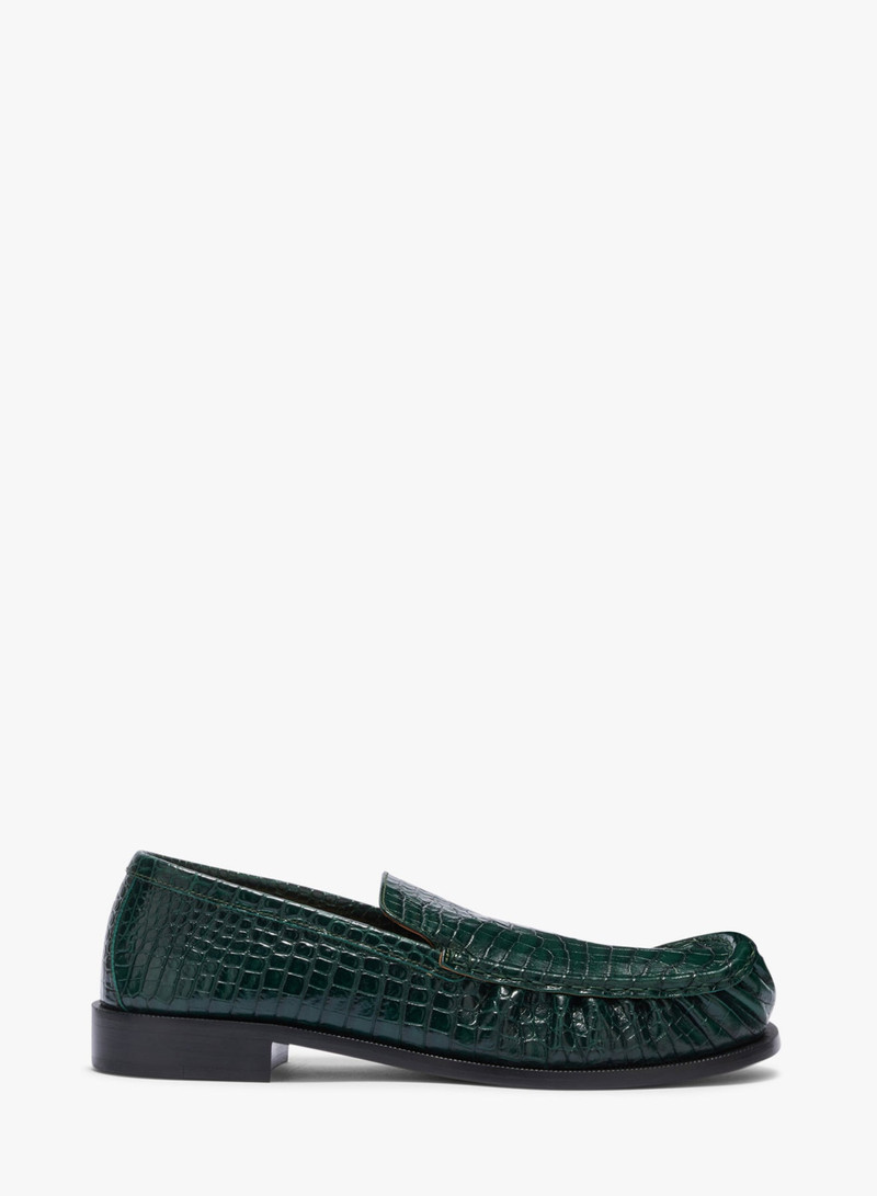 Dries Van Noten EMBOSSED LEATHER LOAFERS outlook