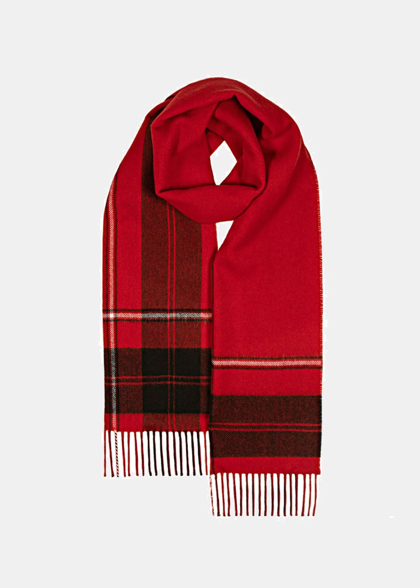 Unisex Oversized Lambswool Scarf Cunningham Red - 1