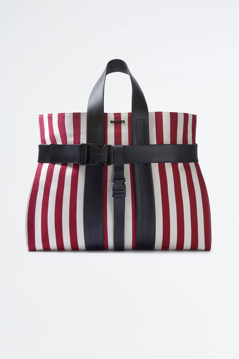 STRIPED PARALLELEPIPEDO MESSENGER BAG 1