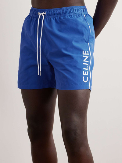 CELINE Logo-Print Straight-Leg Mid-Length Swim Shorts outlook
