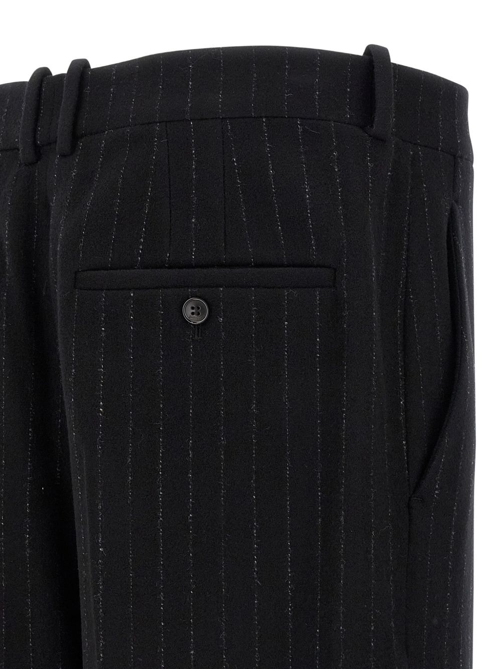 pinstripe-pattern wool-cashmere blend trousers - 3