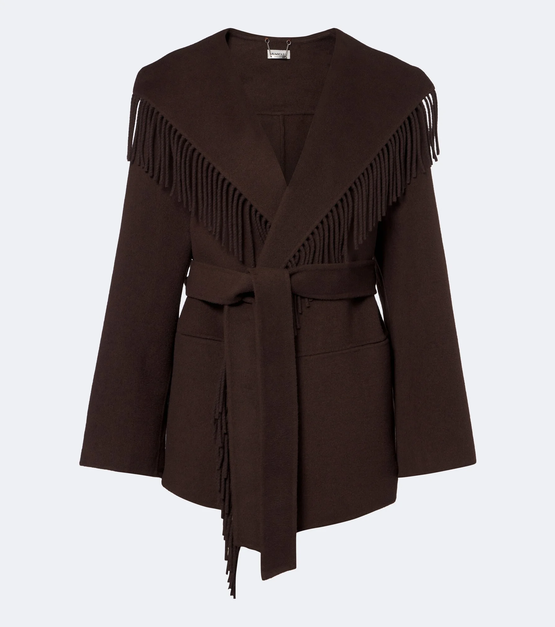 Fringed wool-blend jacket - 1