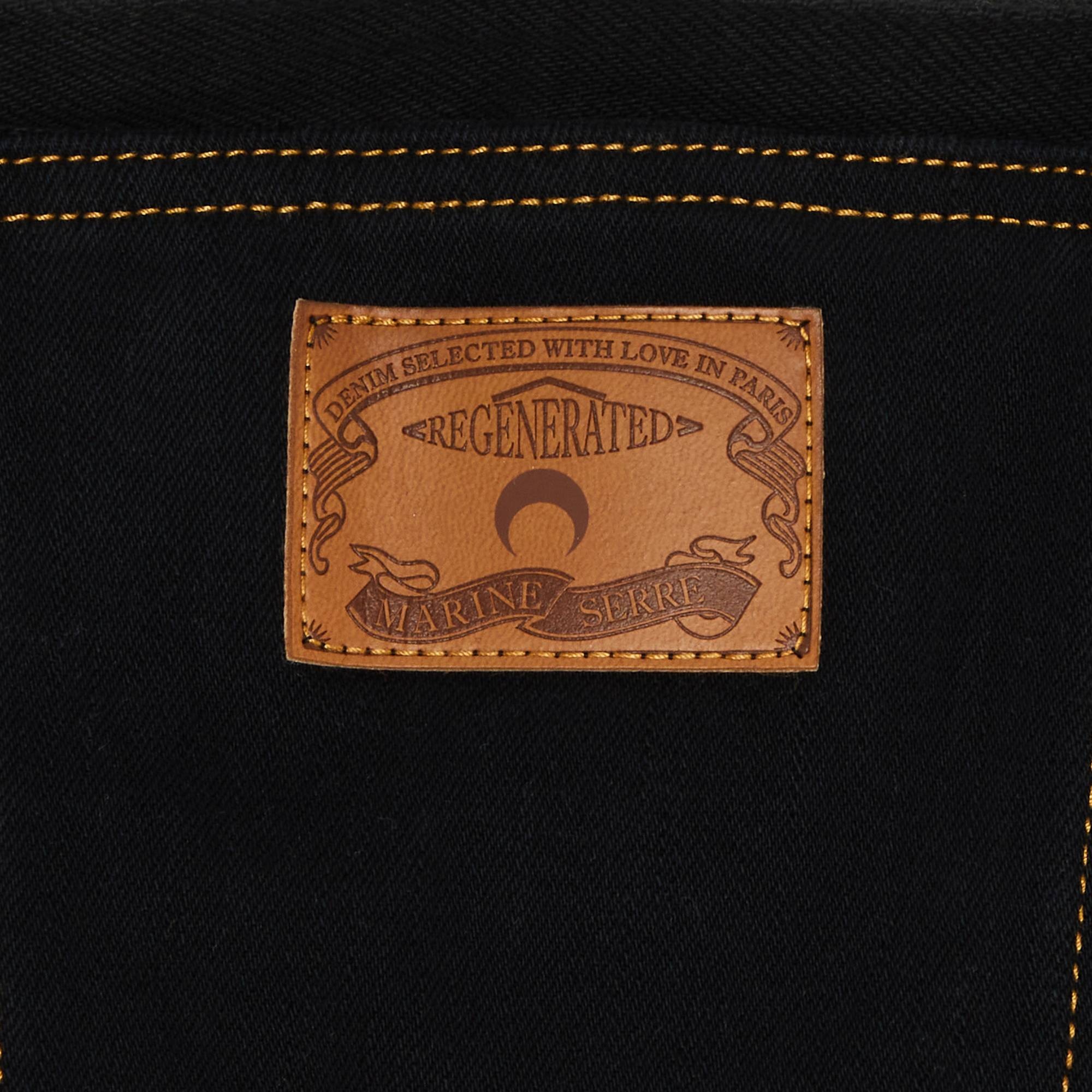 Marine Serre Regenerated Denim Bustier 'Blue' - 3
