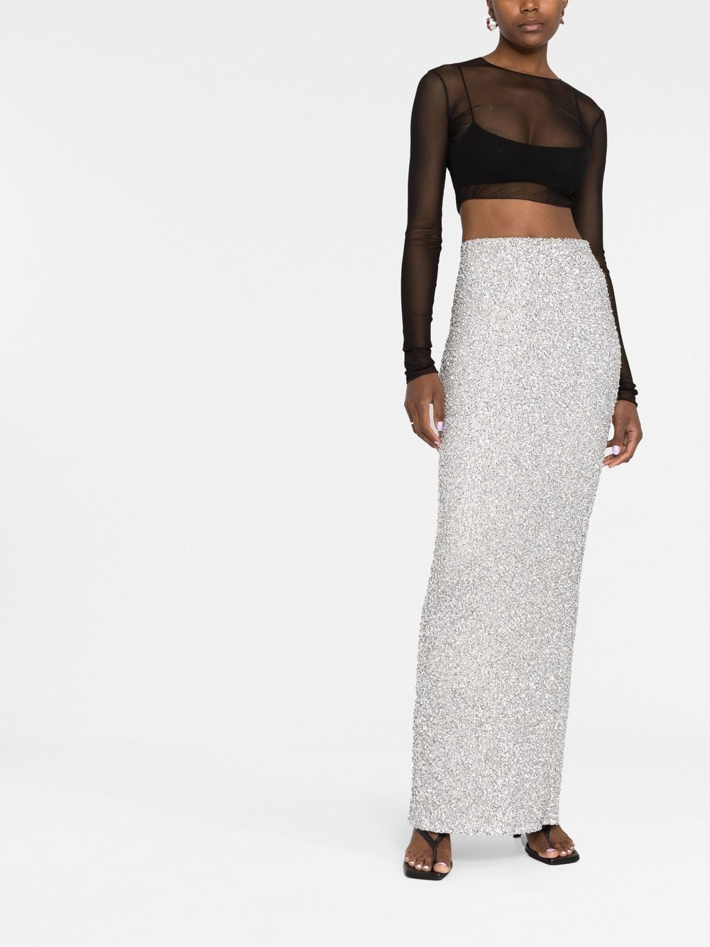 crystal-embellished maxi skirt - 2