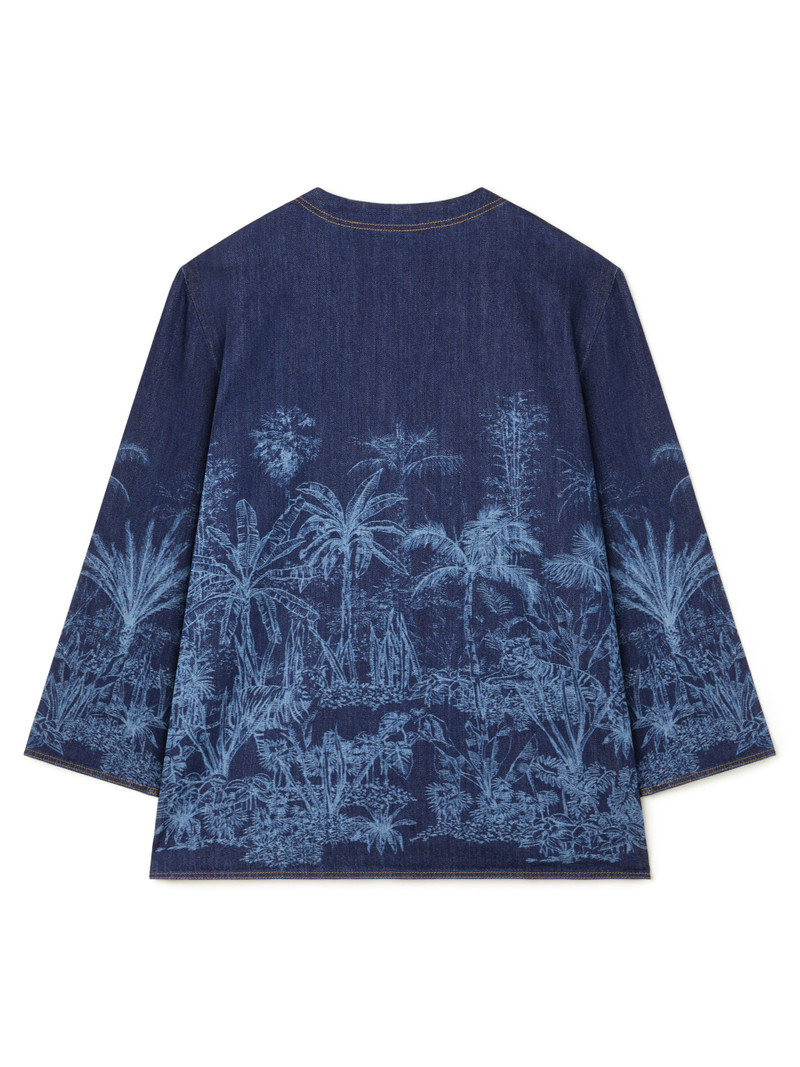 Alanui Jungle Toile De Jouy Denim Chemisier outlook