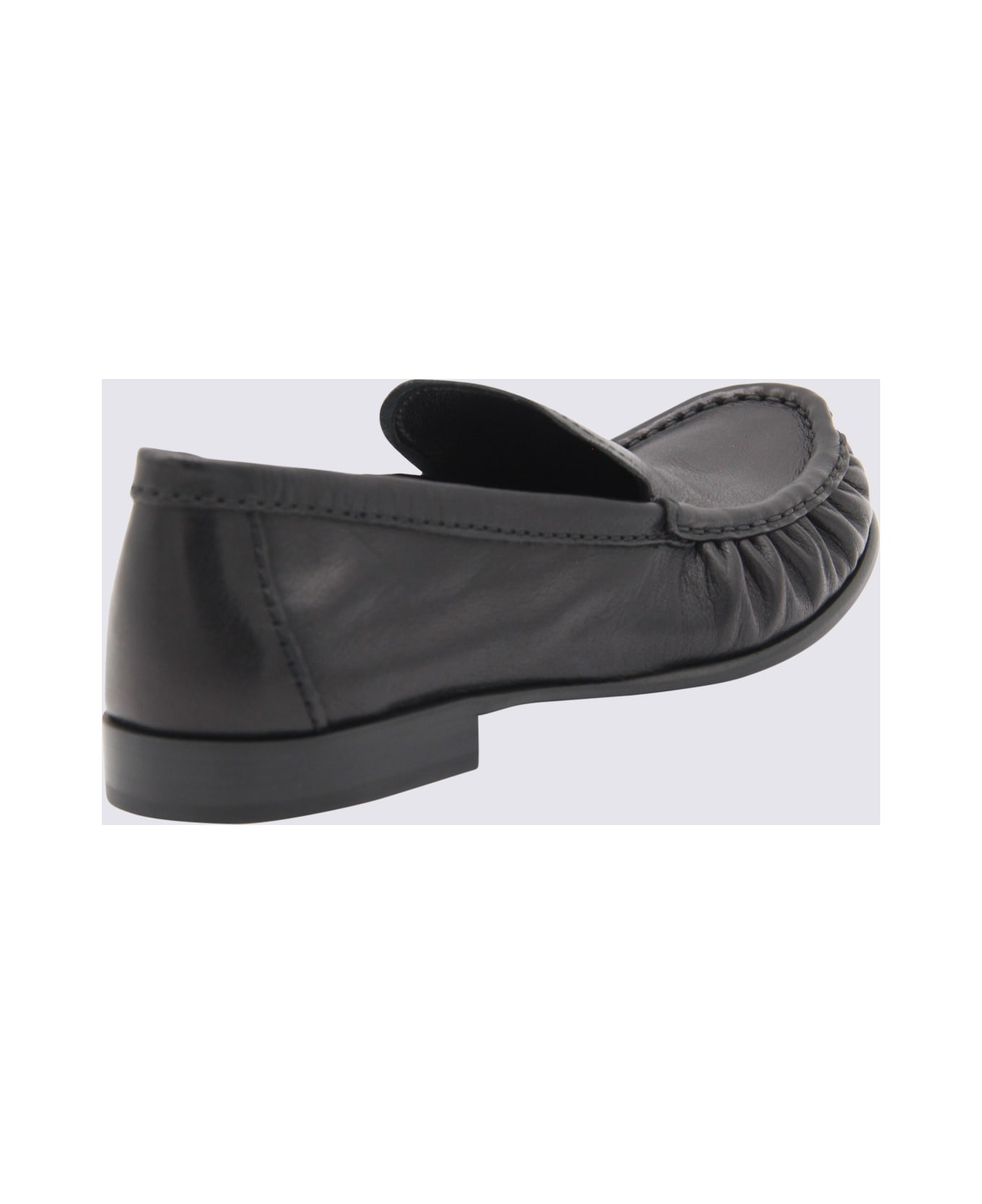 Black Leather Loafers - 3
