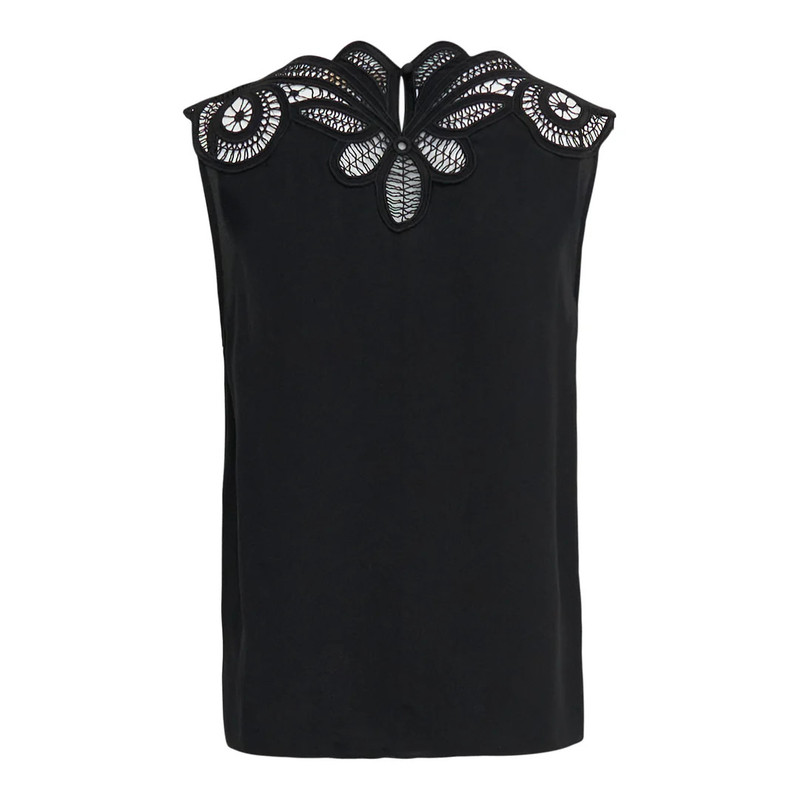 ULLA JOHNSON Rea Lace Applique Top outlook