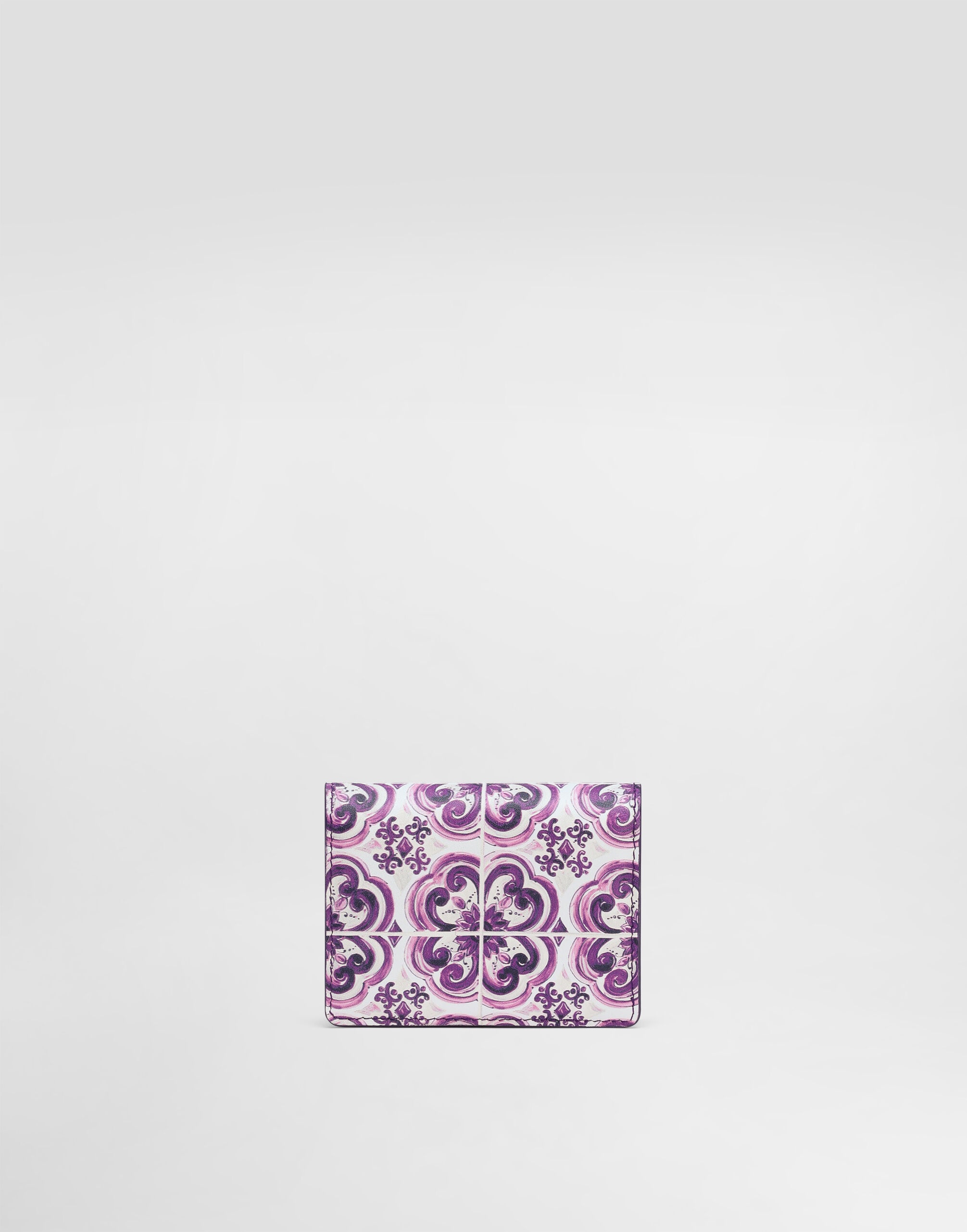Majolica-print continental calfskin wallet - 3