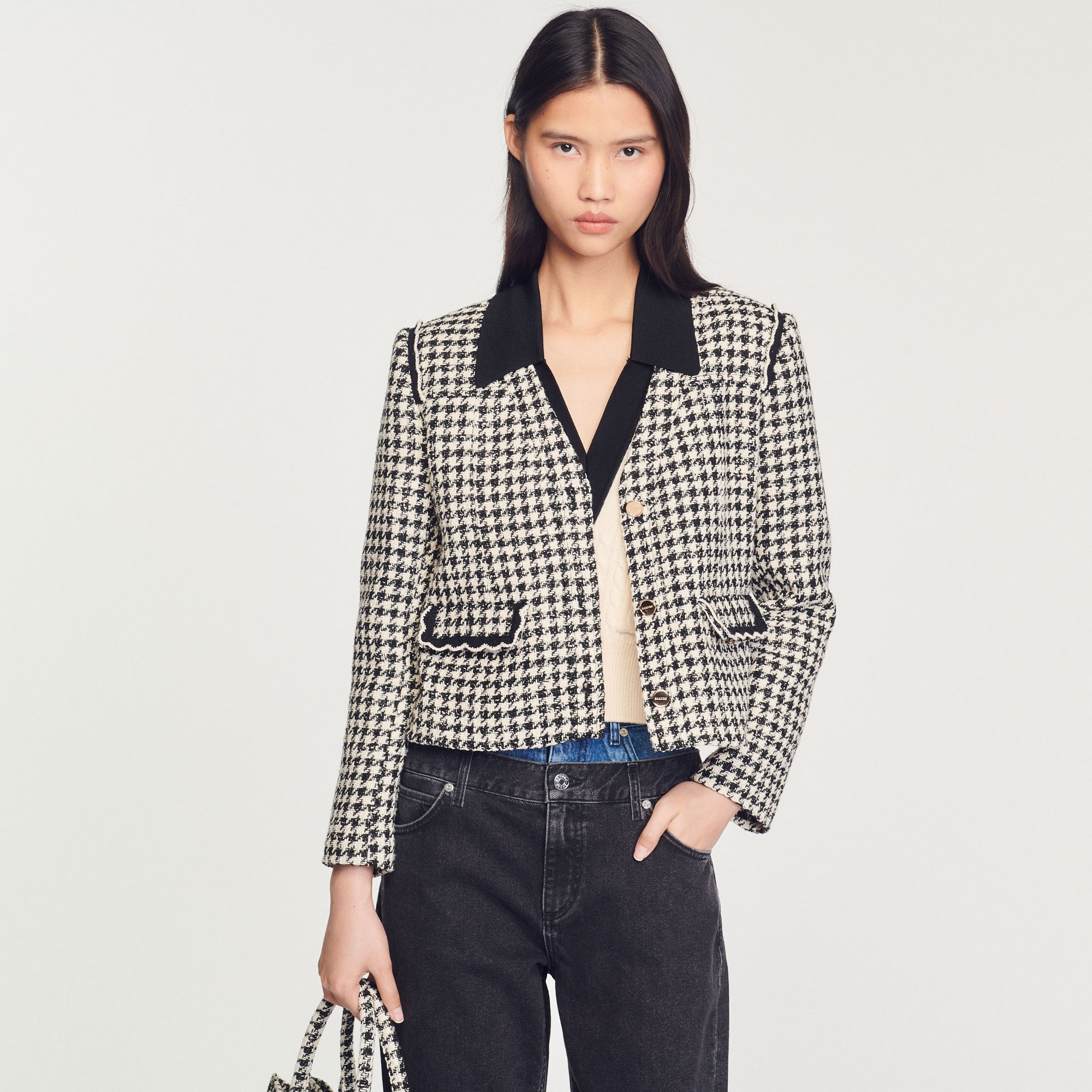 Houndstooth tweed jacket - 2