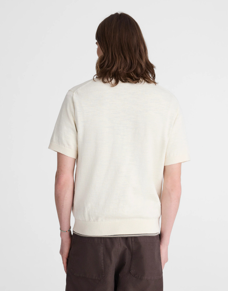 Madewell Johnny-Collar Sweater Polo in Slub Knit Cotton outlook