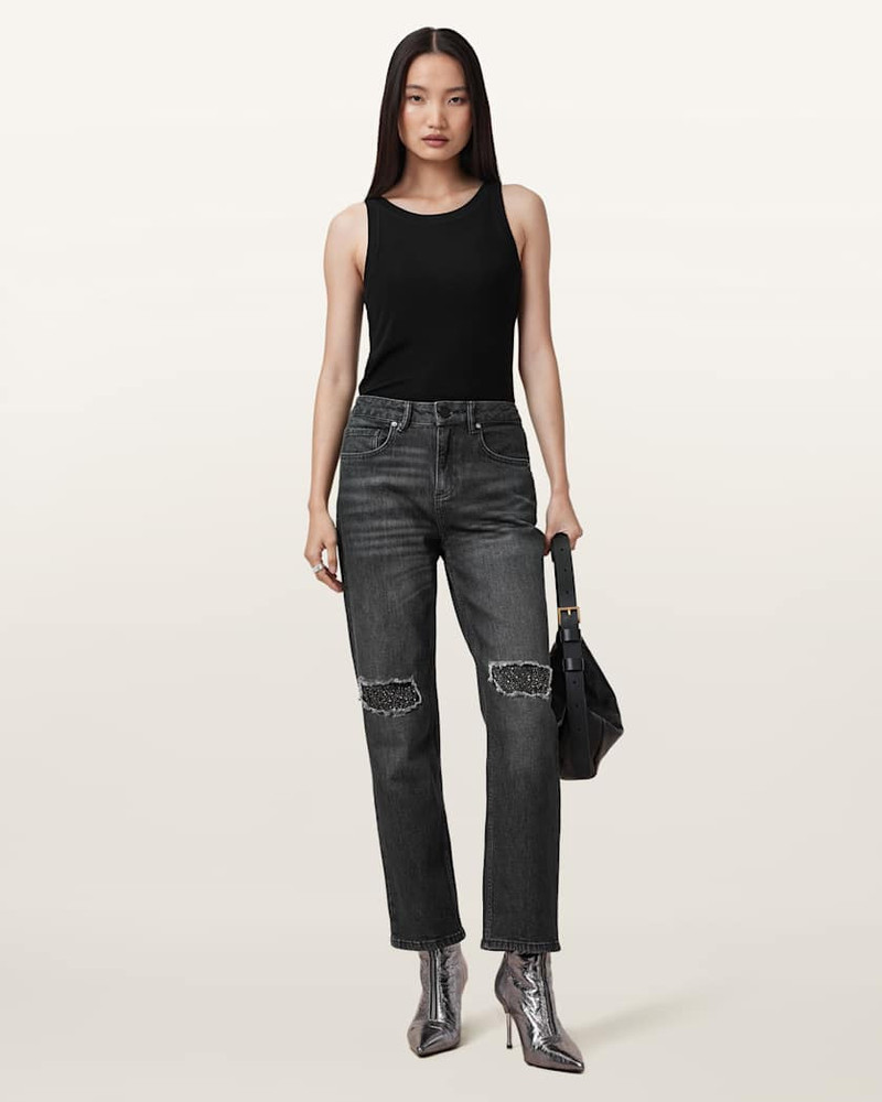 IDA CROPPED STRAIGHT DENIM JEANS 1