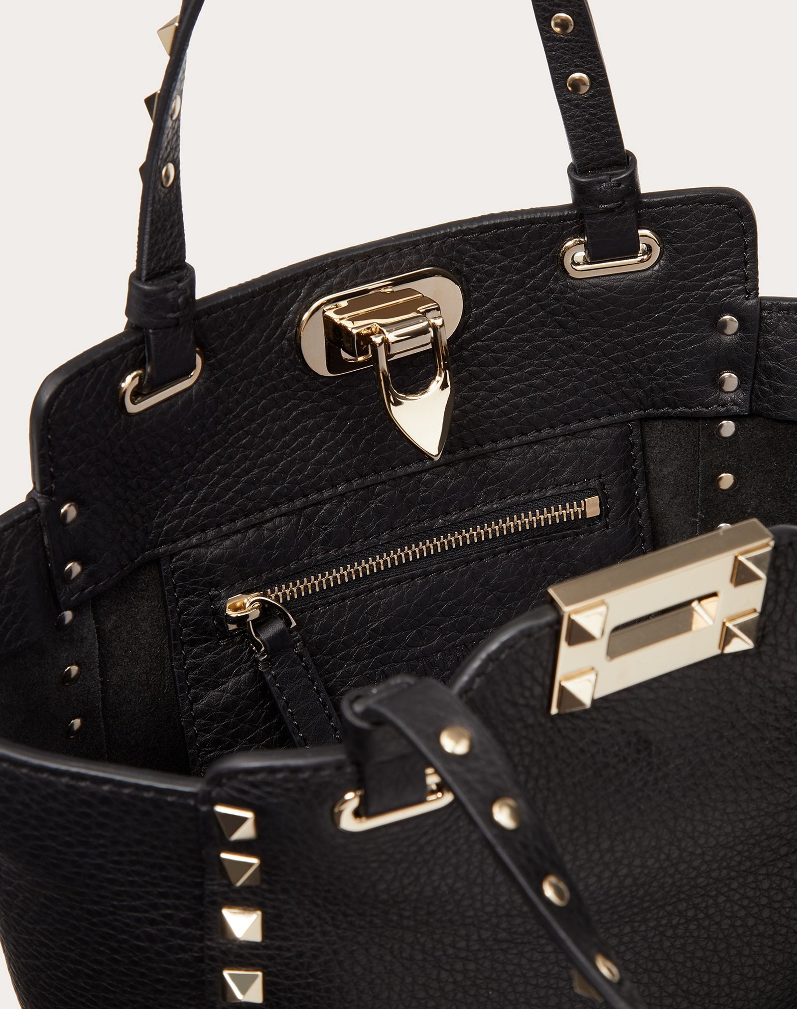 Mini Rockstud Grainy Calfskin Bag - 4