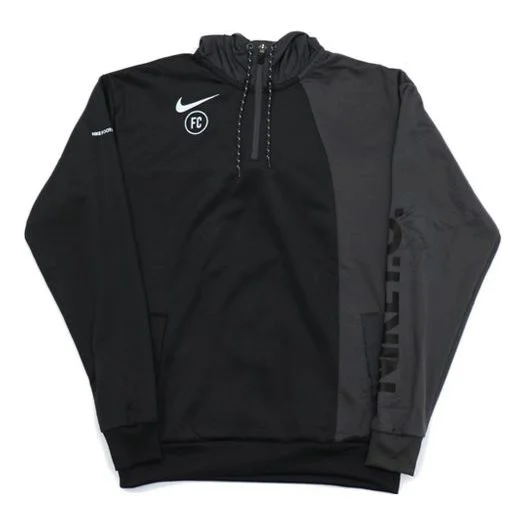 Nike Alphabet Logo Printing Zipper Reflective hooded Drawstring Black Gray Blackgray AT6098-060 - 1