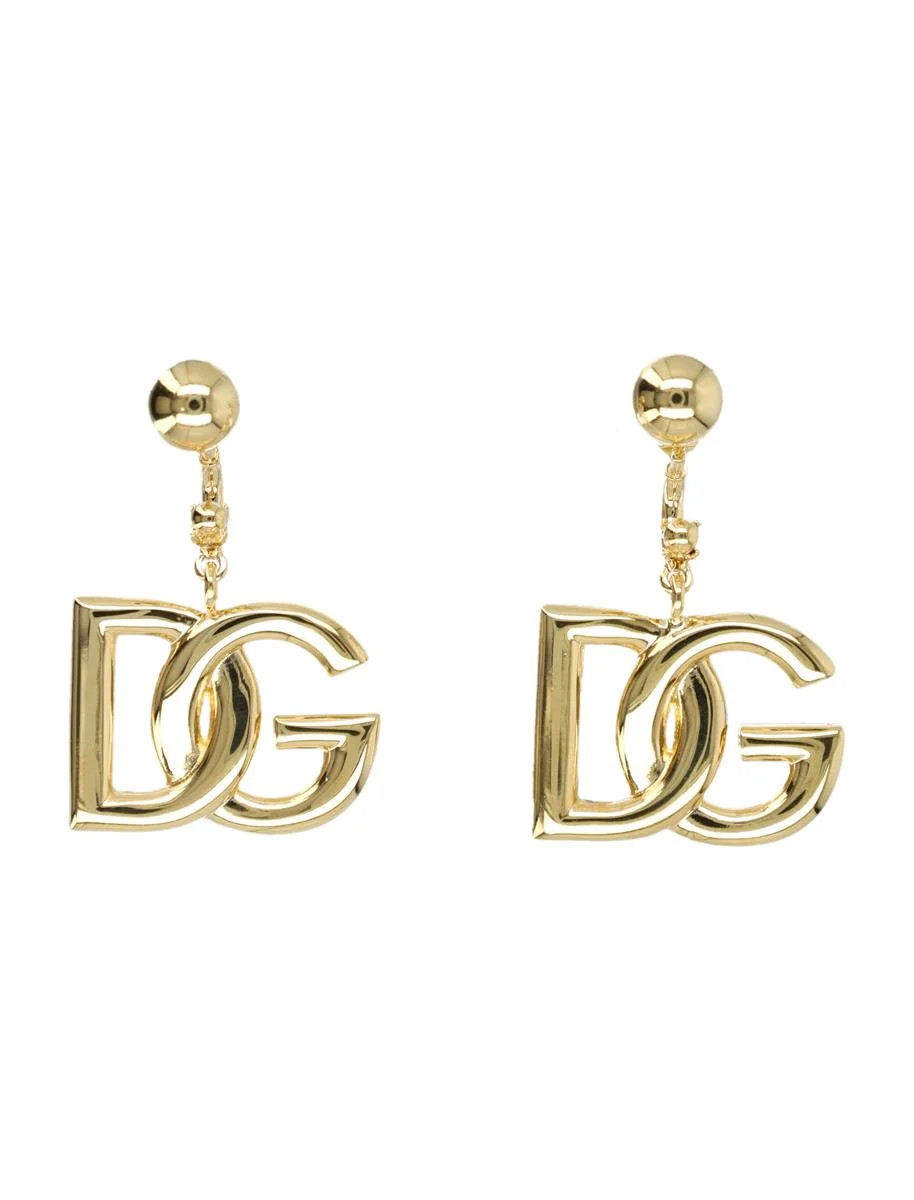 Dolce & Gabbana Gold Dg Logo Earrings - 1