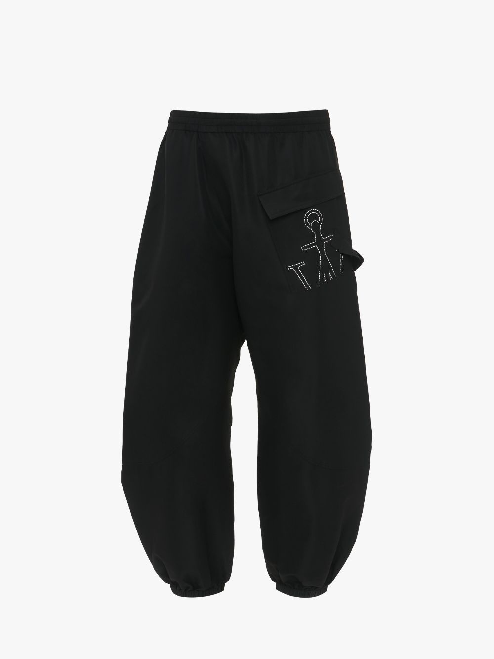 TWISTED JOGGERS WITH ANCHOR LOGO PRINT - 1