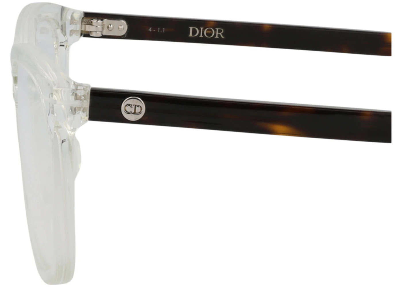 Dior Square-Frame Acetate Optical Frames Crystal Black Transparent (DM50005F-54-026) - 4