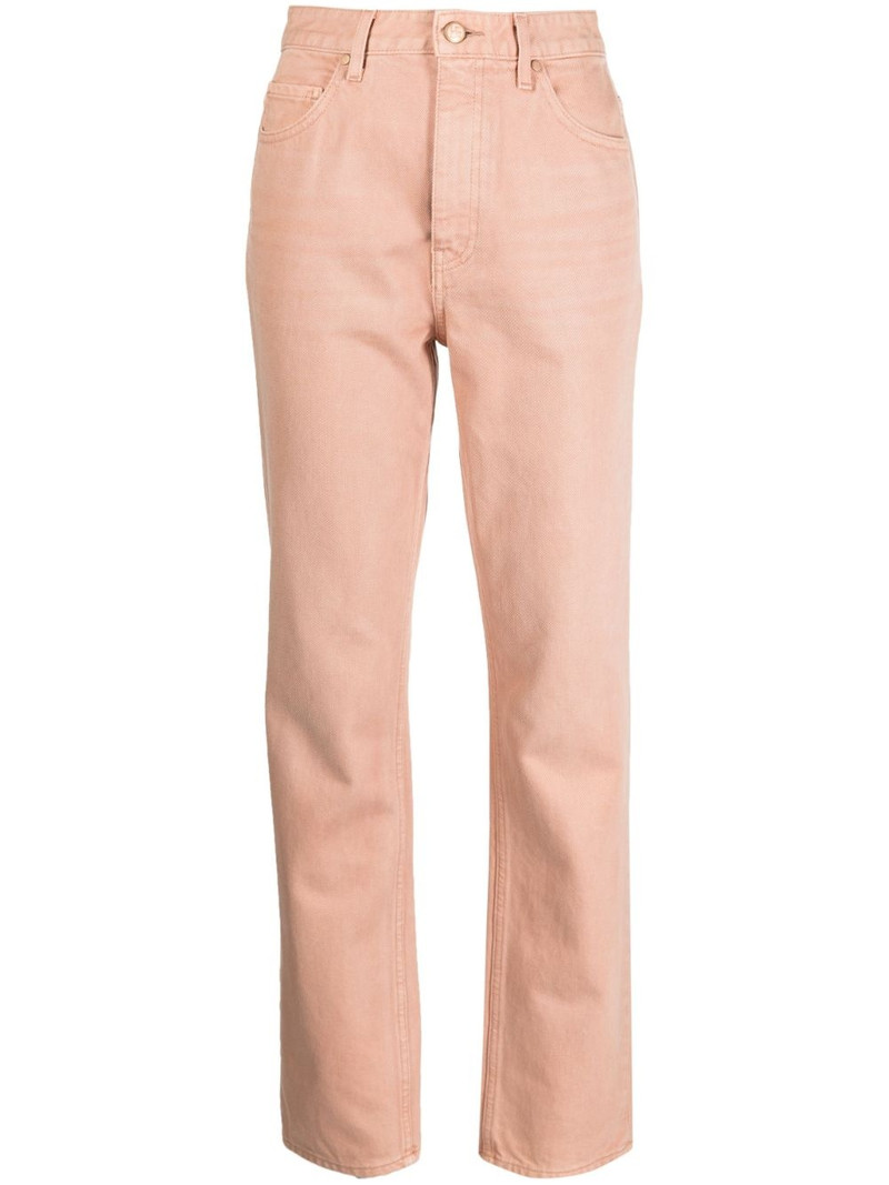 mid-rise straight-leg jeans 1