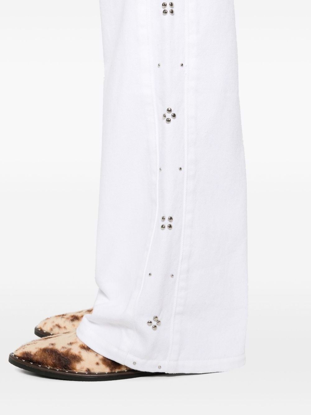 stud-detail straight-leg jeans - 5