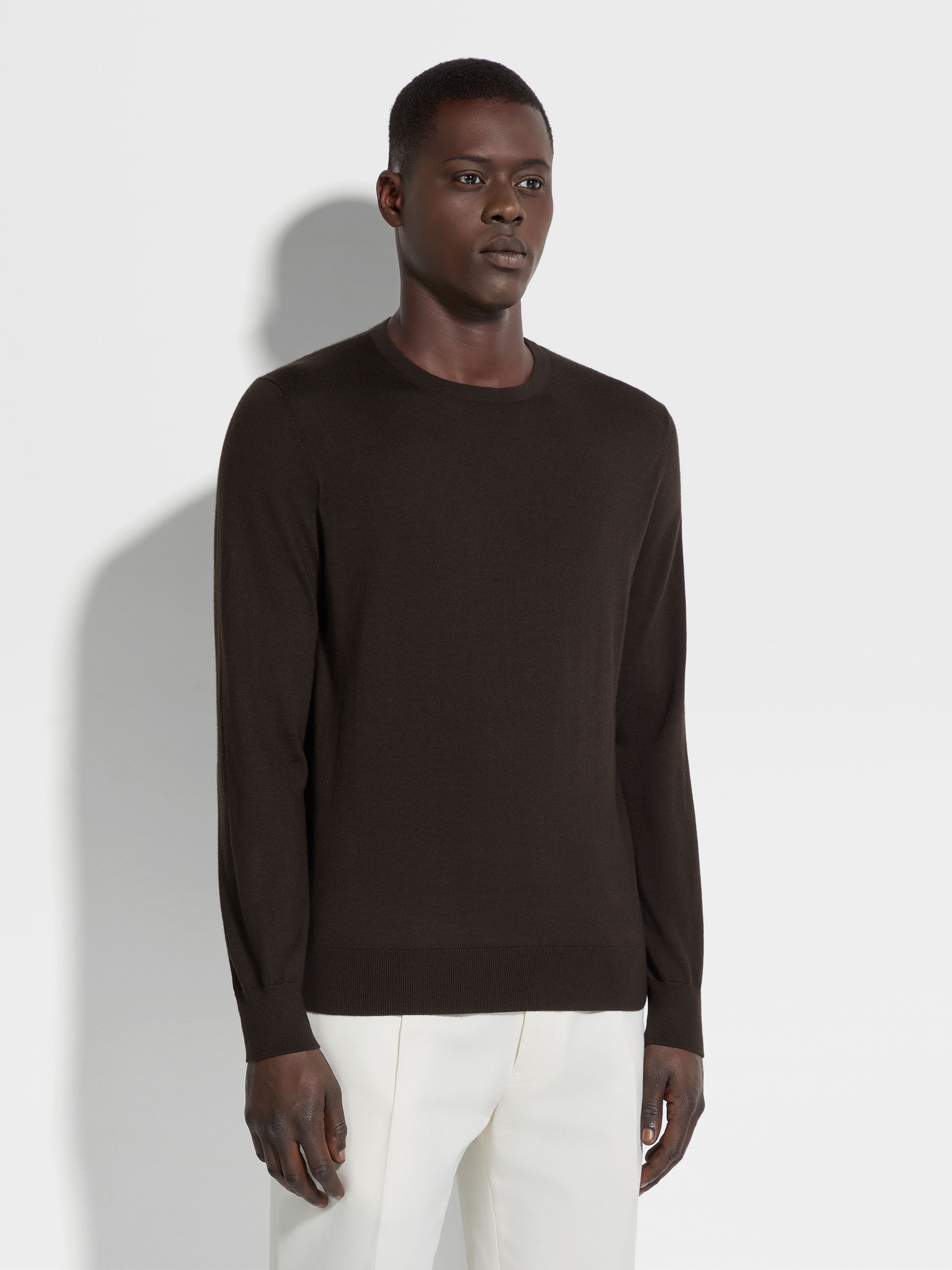 DARK BROWN CASHSETA CREWNECK - 4