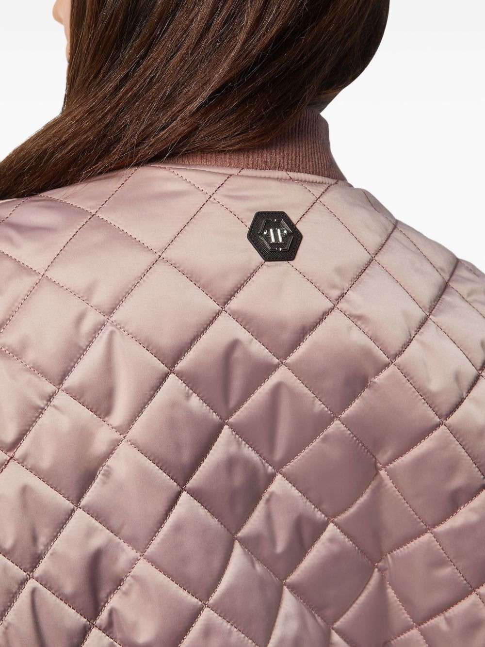quilted embroidered bomber jacket - 4