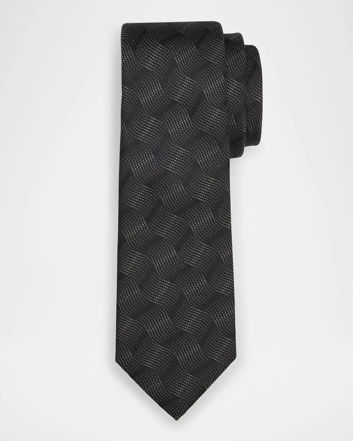 Men & apos;s Wave Jacquard Silk Tie - 1