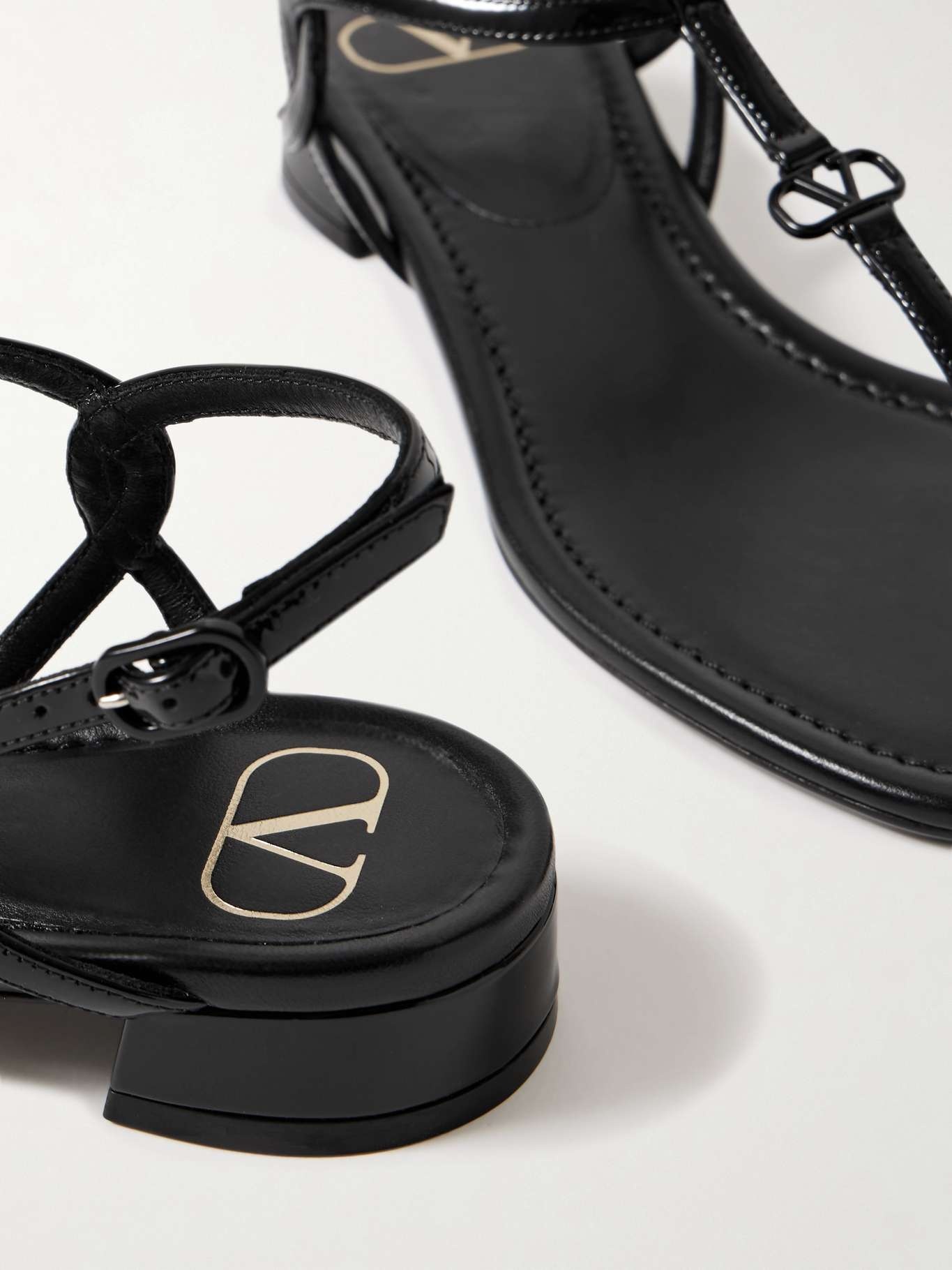 VLOGO patent-leather sandals - 4