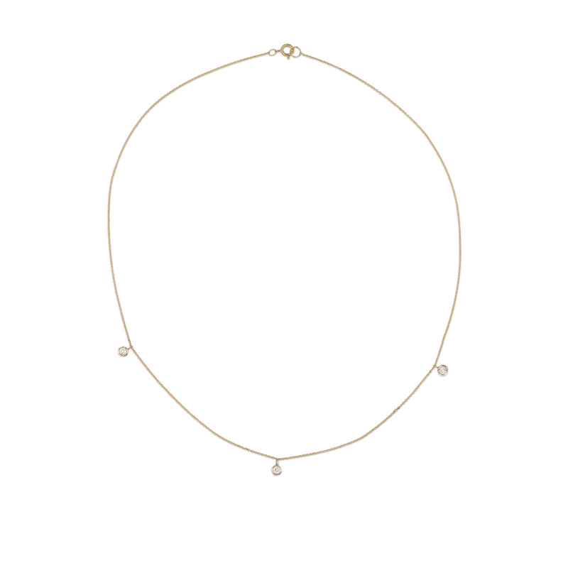 Three Diamond Choker Necklace 4
