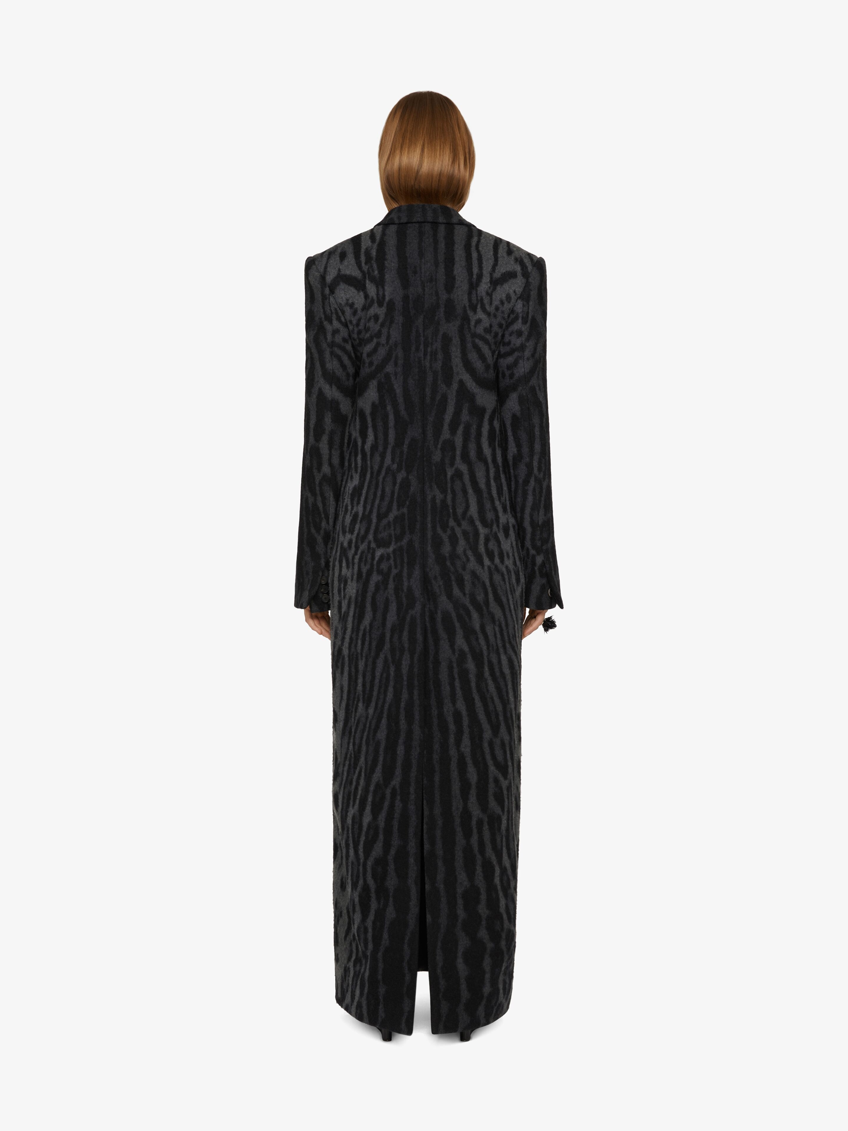 MASCULINE COAT IN ANIMAL WOOL JACQUARD - 4