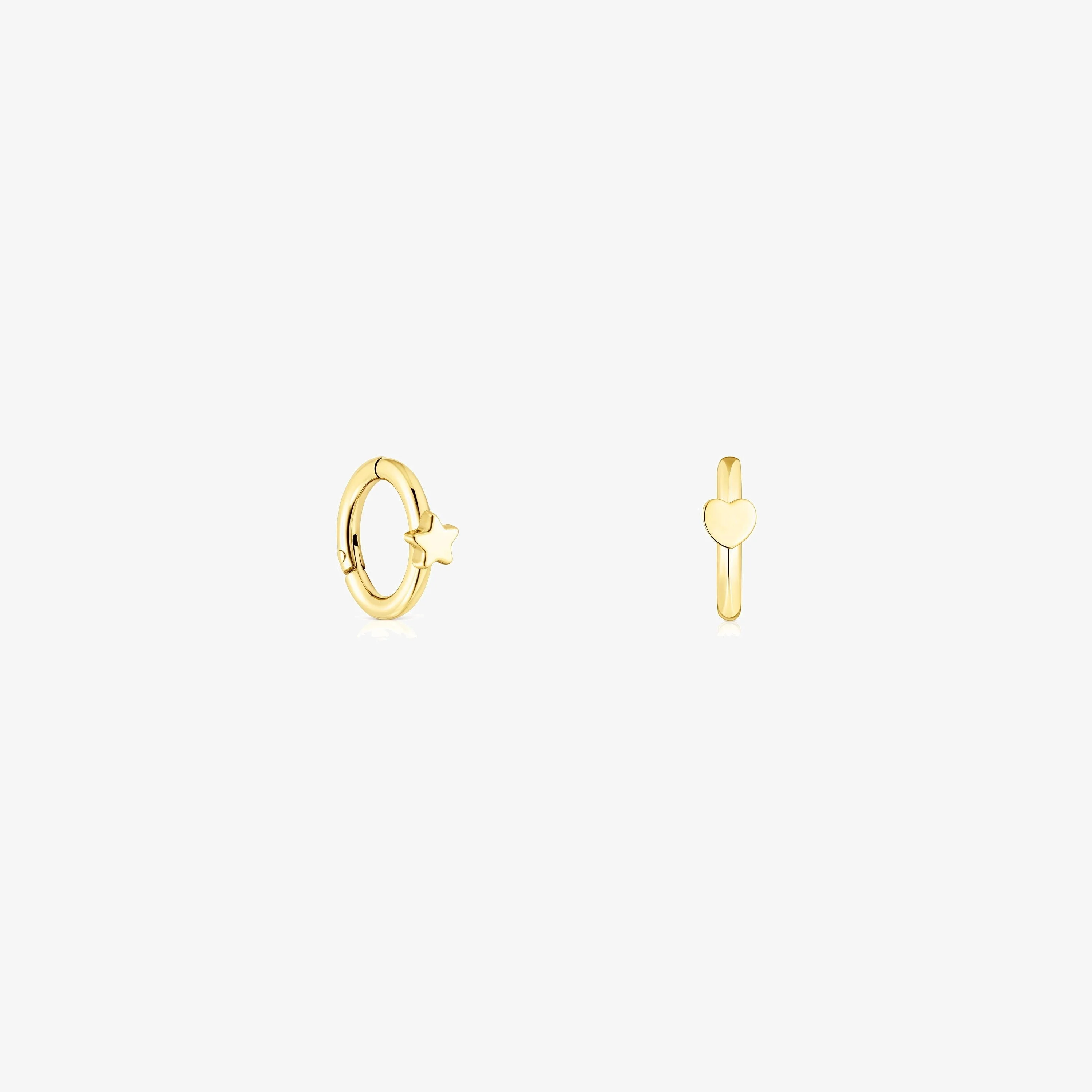 Gold-colored IP Steel TOUS Basics ear Piercing - 1
