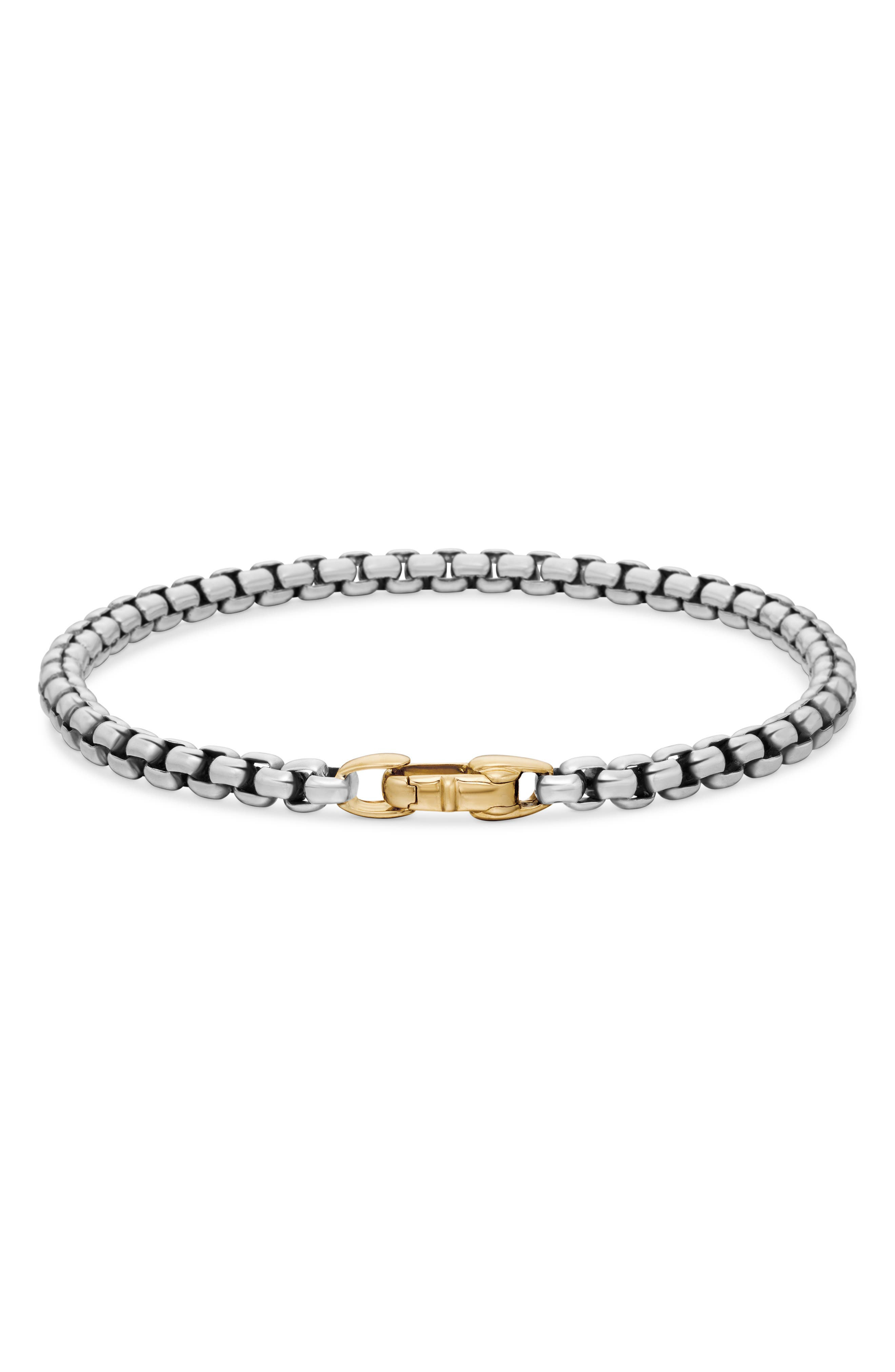 David Yurman Bel Aire Collection® Sterling Silver Bracelet with 14K Yellow Gold, 4mm in Silver/Gold  - 6