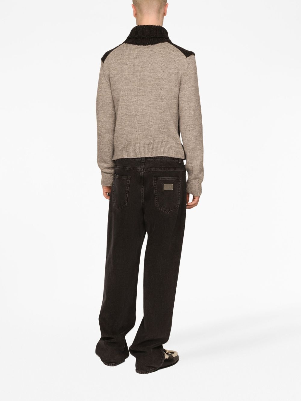 high-neck chunky-knit jumper - 4