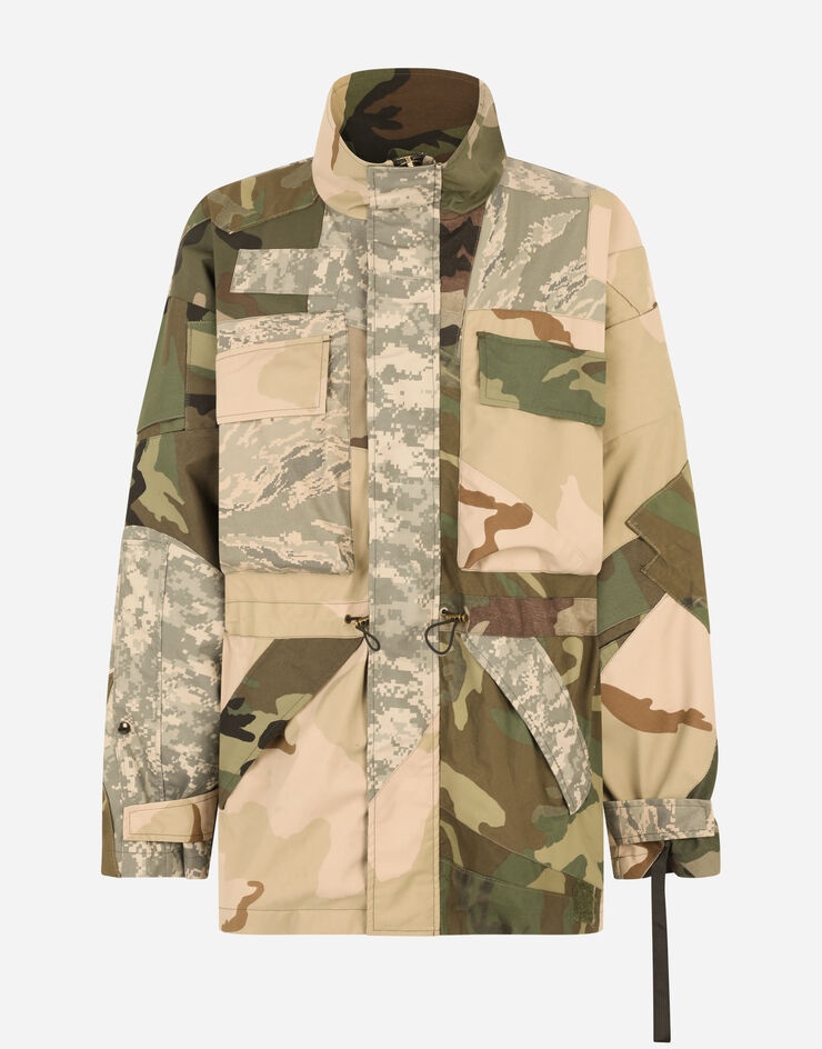 Camouflage patchwork safari jacket - 3