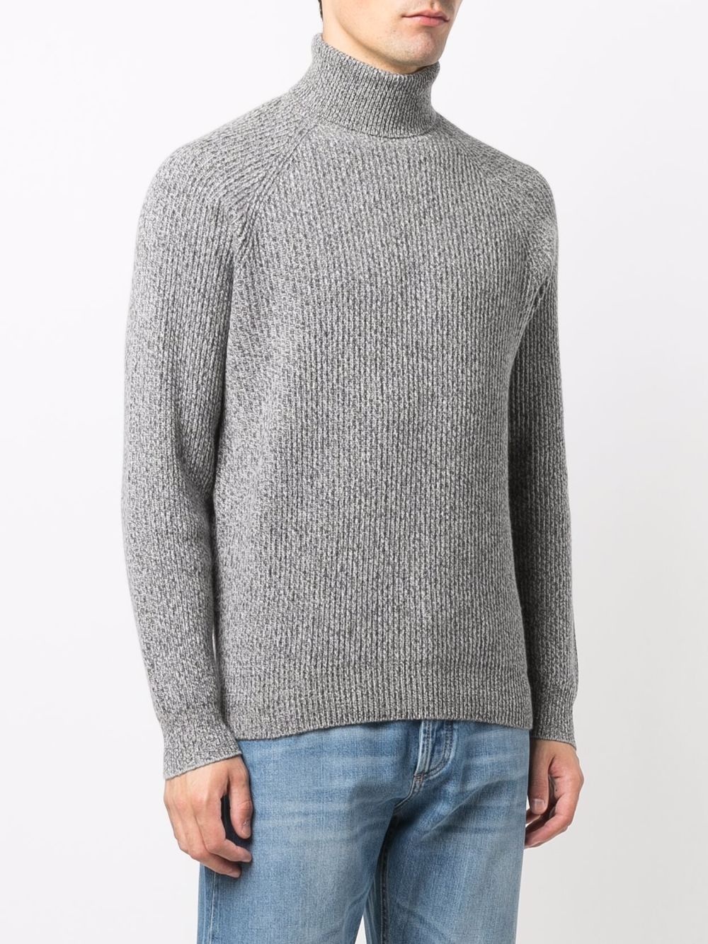 roll neck knit jumper - 3