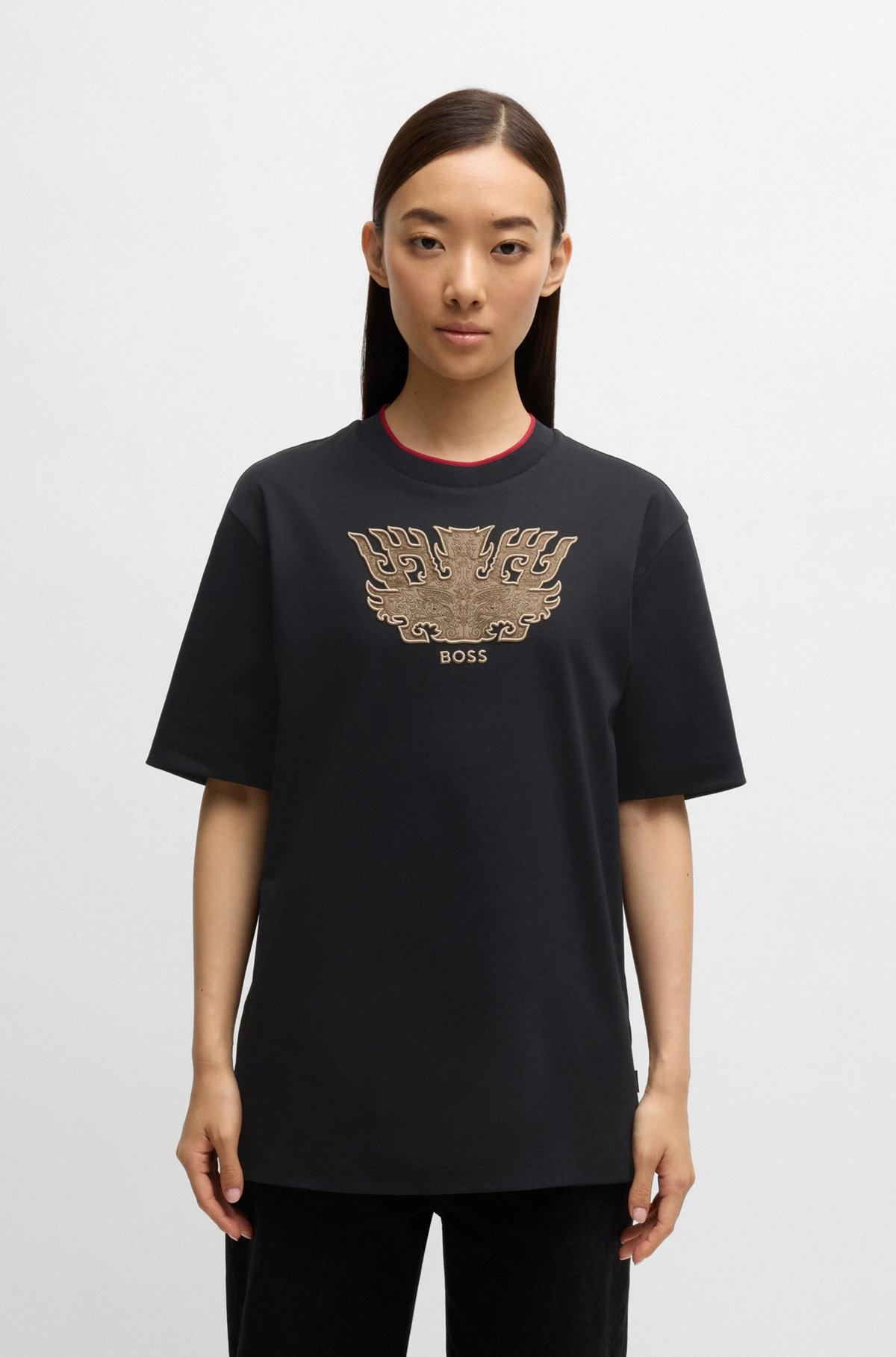 BOSS X CREATION OF THE GODS T-SHIRT WITH TAOTIE EMBROIDERY - 3